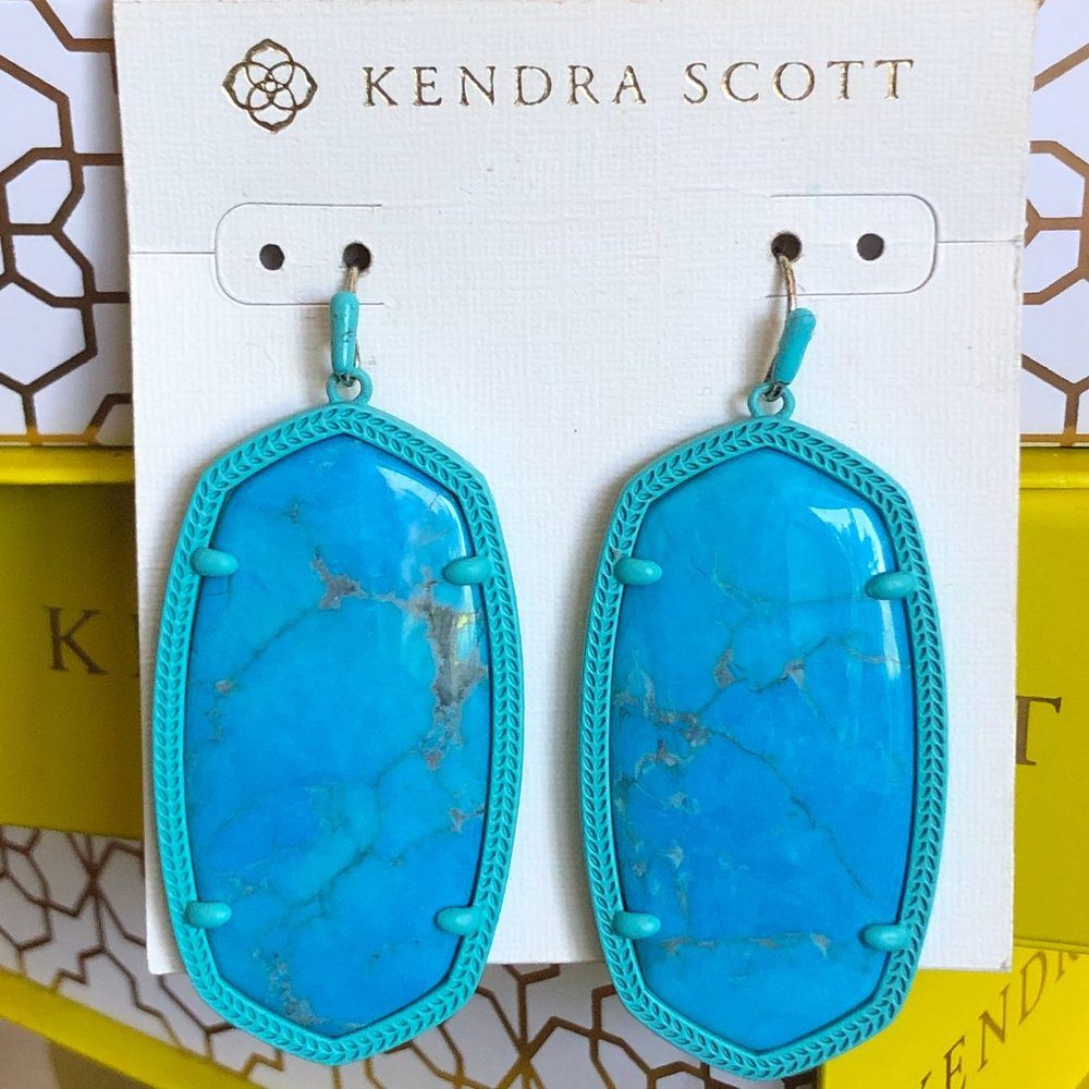 KENDRA SCOTT Danielle Earrings in Aqua Howlite